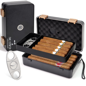 Black Cigar Humidor Box